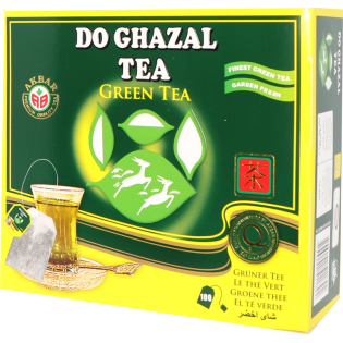 شاي اخضر سيلاني دو غزال 100 ظرف