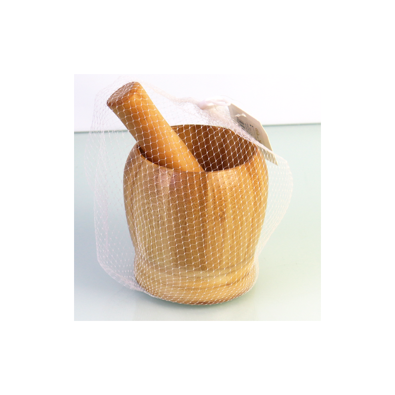 Wooden Garlic Mortar