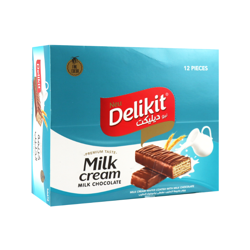 Koekjes Wafers Melk Delikit 12st