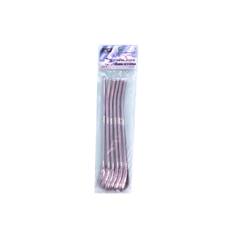 Matte Straw 6 Pieces Silver A74-25