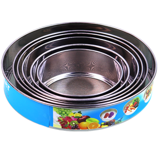 Six strainers large stainless sieve