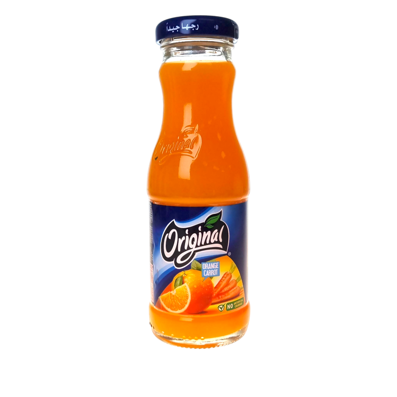Orange carrot juice original glass 200ml