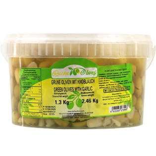 Green Olives With garlic racha 1300g