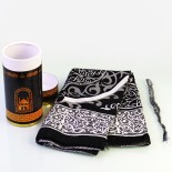 Prayer rug box with rosary