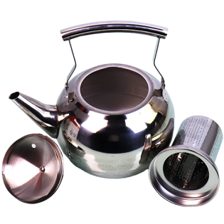 Apple Tea Jug Steel Metal Grip With Strainer 1L LM36-13