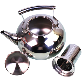 Apple Tea Kettle Steel Metal Grip With Strainer 2L LM36-15