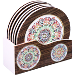 Six Wooden Drawing Plates with Stand LM4-4