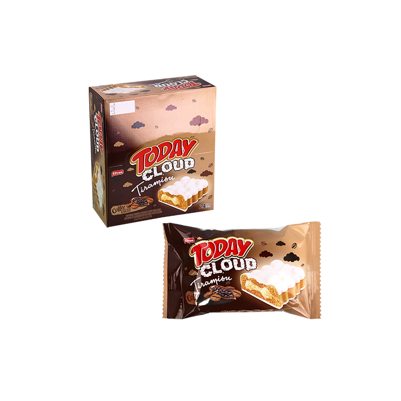 Cake stuffed and topped with tiramisu 24 pieces