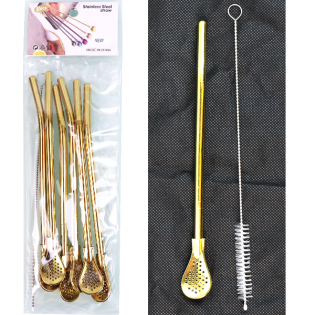 Mate Straws Gold 6pcs