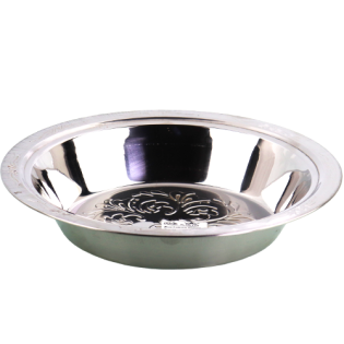 Stainless steel tray 30cm with selver cover 1008