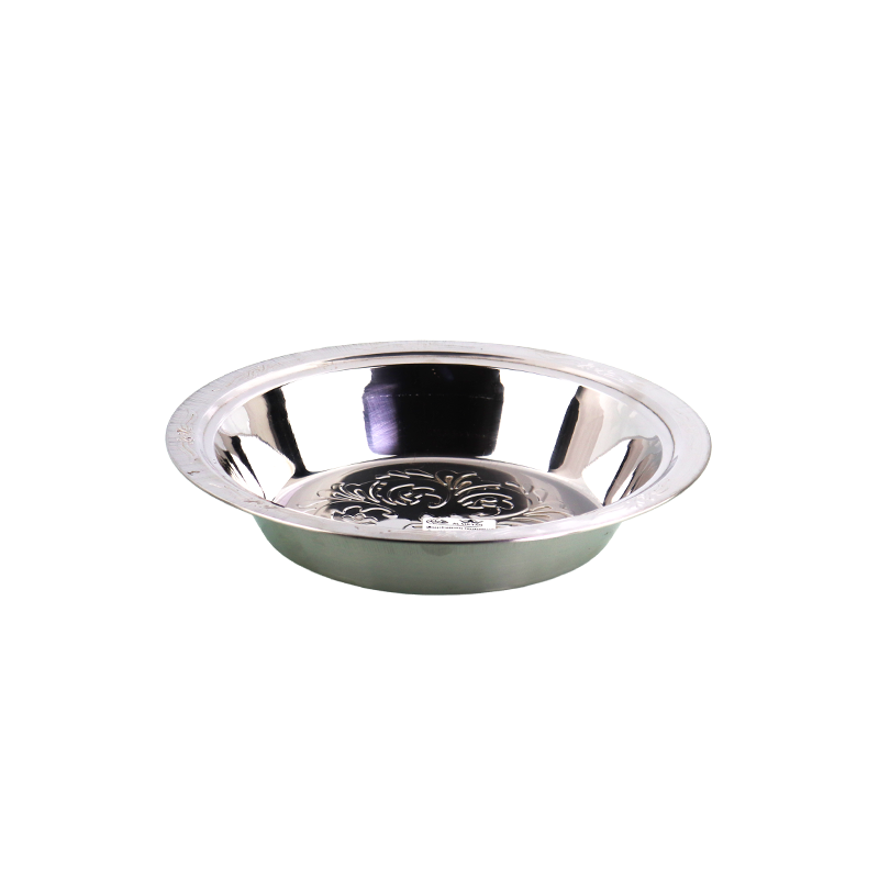 Stainless steel tray 30cm with selver cover 1008