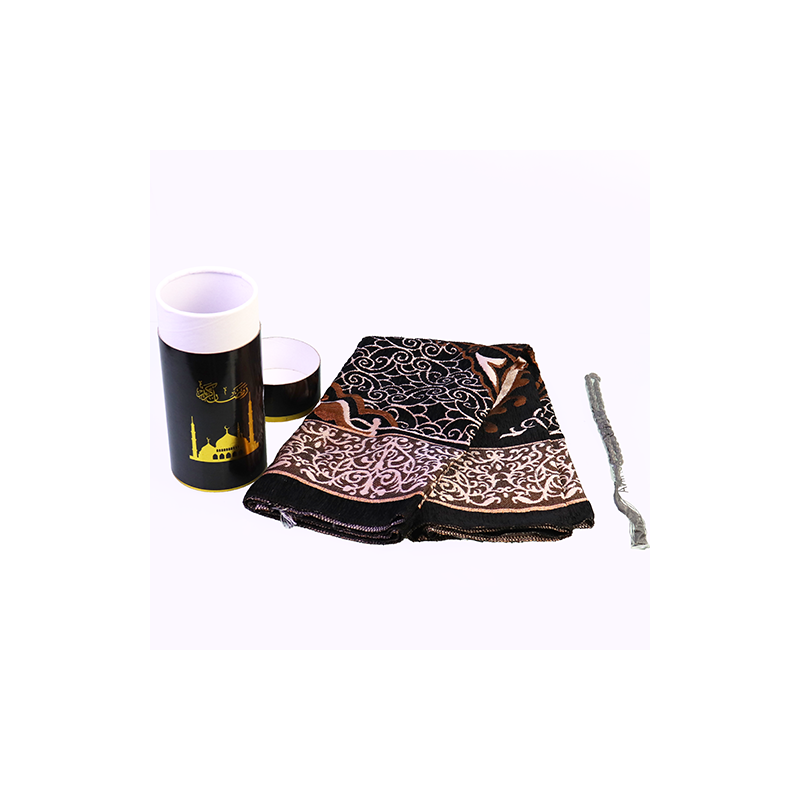 Prayer rug box with rosary