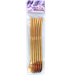 Matte Straw 6pcs Gold A74-26