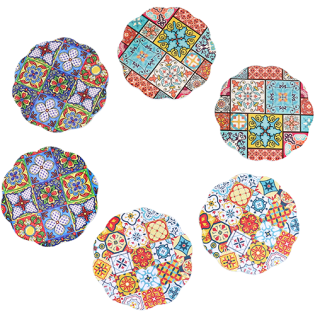 Six Wooden Drawing Plates with Stand LM4-3