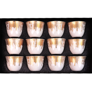 Arabic Coffee Cups Set 12 Pieces Gilded LM53-31