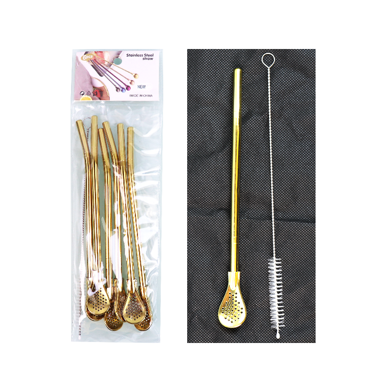 Mate Straws Gold 6pcs