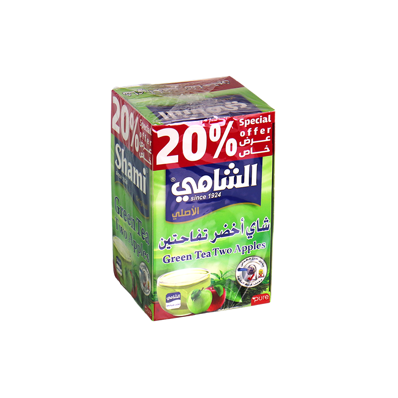 شاي اخضر تفاحتين الشامي 12ظرف