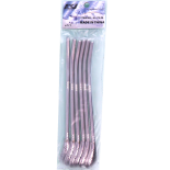 Matte Straw 6 Pieces Silver A74-25