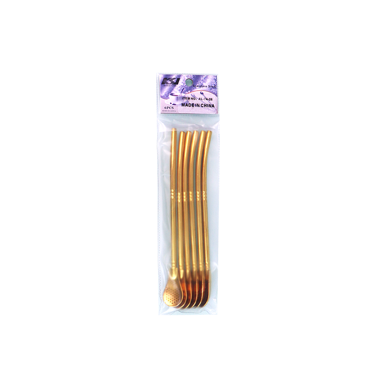 Matte Straw 6pcs Gold A74-26