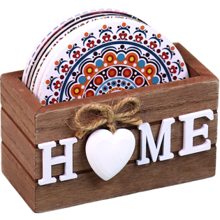 6 Tea Bowl with Wood Stand LM4-8