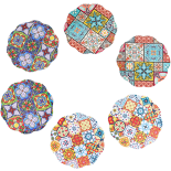 Six Wooden Drawing Plates with Stand LM4-3