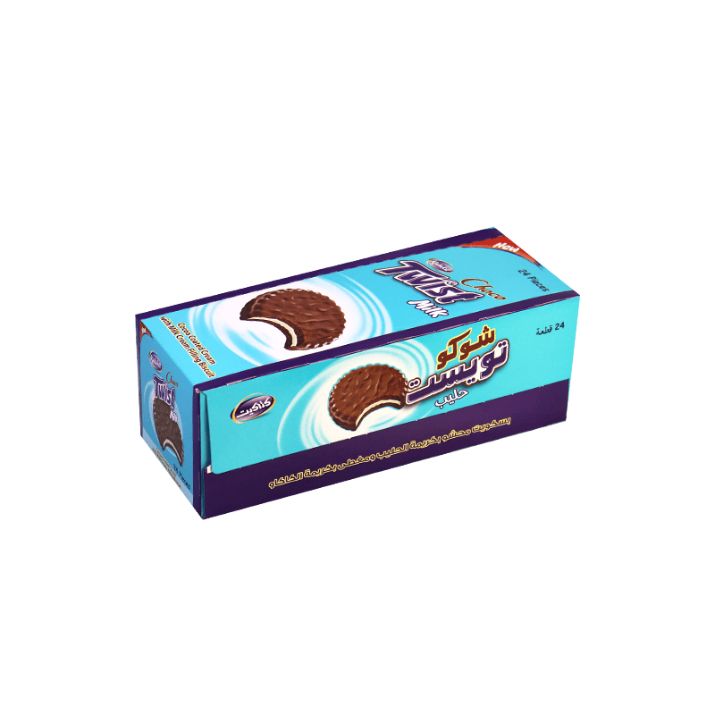 بسكويت شوكو تويست كاكاو الحليب 24ق