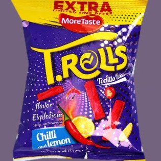 Chips T-Rolls Hot limon 113g