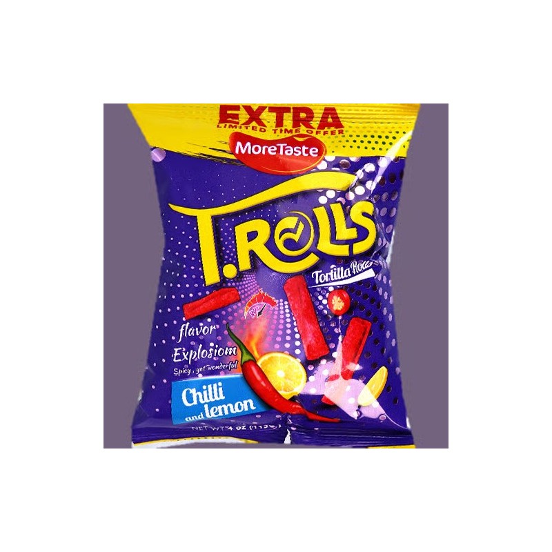 Chips T-Rolls Hot limon 113g
