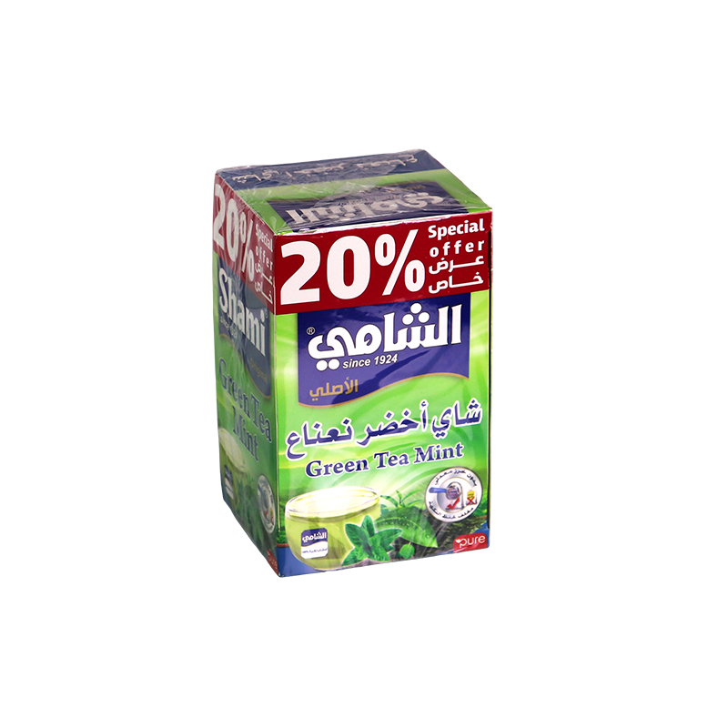 شاي اخضر نعناع  الشامي 12ظرف