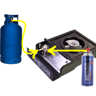 غاز سفري مع مدخل جرة غاز  DUAL-PURPOSE *6  BDZ-155A