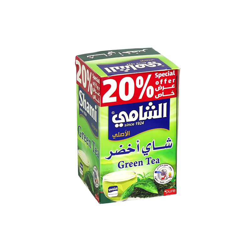 شاي اخضر الشامي 12 ظرف