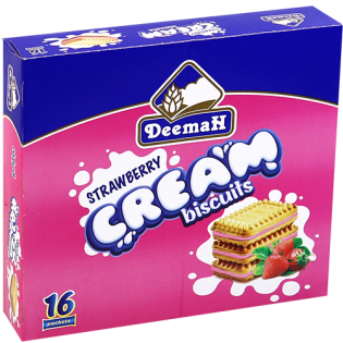 Strawberrycream biscuits 16Pcs