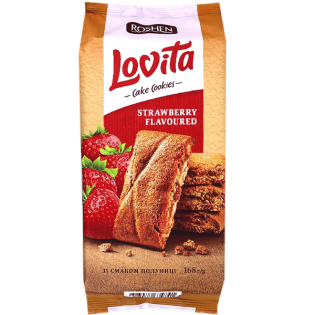Lovita Strawberry Cookies 168g
