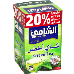 شاي اخضر الشامي 12 ظرف