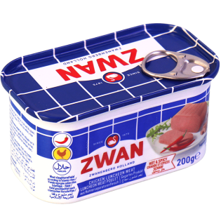 Luncheon Chicken Hot Zwan 200g